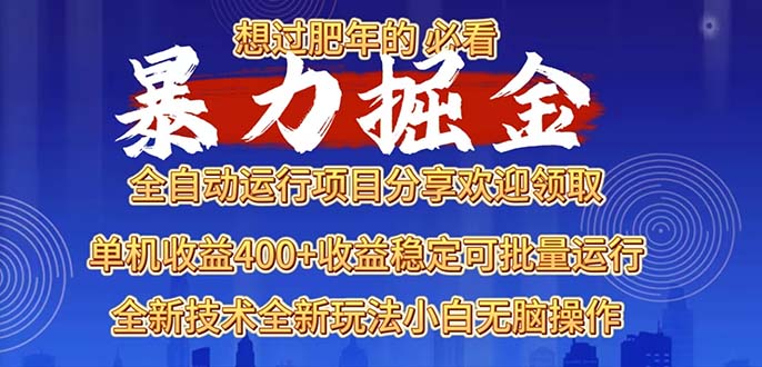 2025暴力掘金项目，想过肥年必看！-九洲网