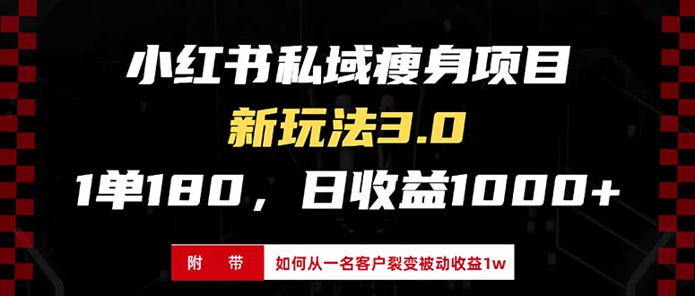 小红书瘦身项目3.0模式，新手小白日赚收益1000+(附从一名客户裂变收益...-九洲网