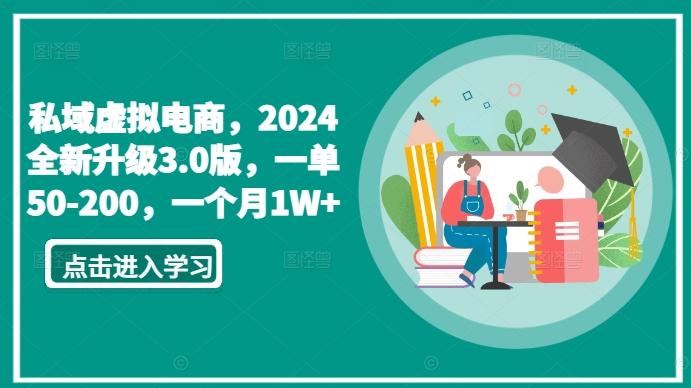 私域虚拟电商，2024全新升级3.0版，一单50-200，一个月1W+【揭秘】-九洲网