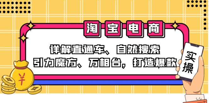 2024淘宝电商课程：详解直通车、自然搜索、引力魔方、万相台，打造爆款-九洲网