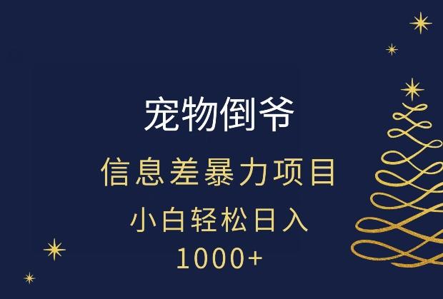 宠物倒爷，暴利的信息差项目，足不出户就有客户，年轻人都喜欢宠物！-九洲网