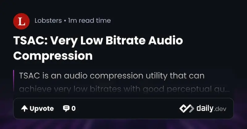 TSAC ｜音频压缩-九洲网