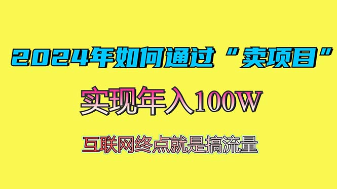 2024年如何通过“卖项目”赚取100W：最值得尝试的盈利模式-九洲网
