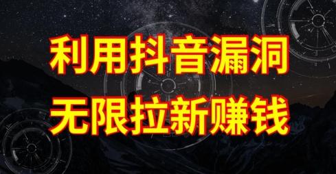 利用抖音链接漏洞，无限拉新赚钱【漏洞原理+操作流程】【揭秘】-九洲网