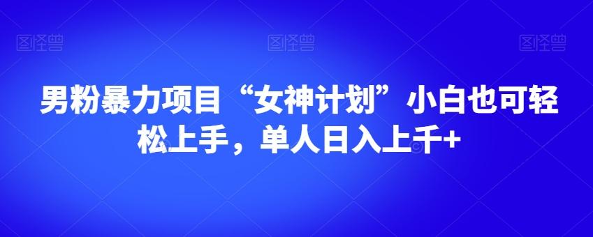 男粉暴力项目“女神计划”小白也可轻松上手，单人日入上千+【揭秘】-九洲网