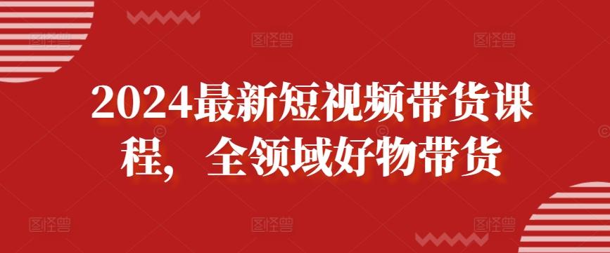 2024最新短视频带货课程，全领域好物带货-九洲网