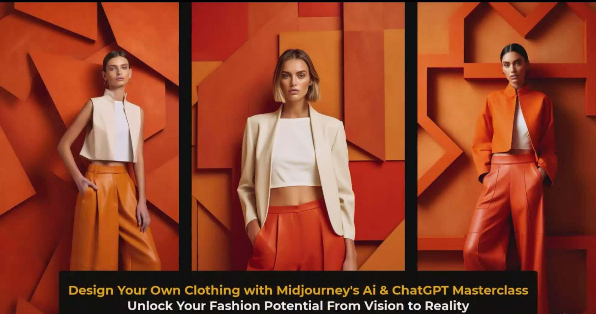 图片[3]-利用 Midjourneys Ai 人工智能设计自己的服装AI大师班-10节课-中英字幕-九洲网