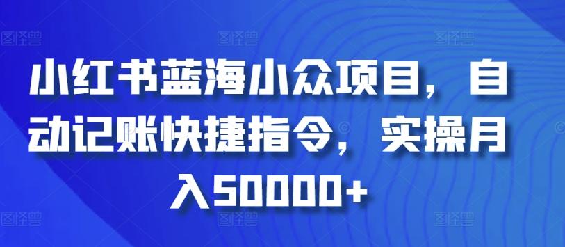 小红书蓝海小众项目，自动记账快捷指令，实操月入50000+【揭秘】-九洲网