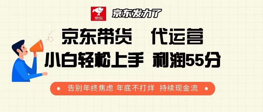 京东带货 代运营 利润55分 告别年终焦虑 年底不打烊 持续现金流-九洲网