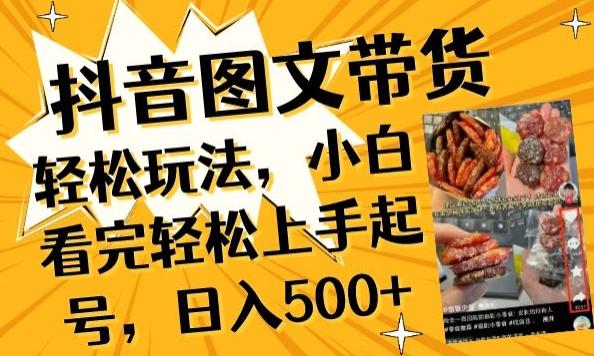 抖音图文带货已过时?那你不如仔细看看这个，小白看完轻松上手起号，日入500+不是梦【揭秘】-九洲网