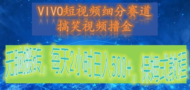 VIVO短视频细分赛道，搞笑视频撸金，无脑搬砖，每天2小时日入500+，保姆式教程-九洲网