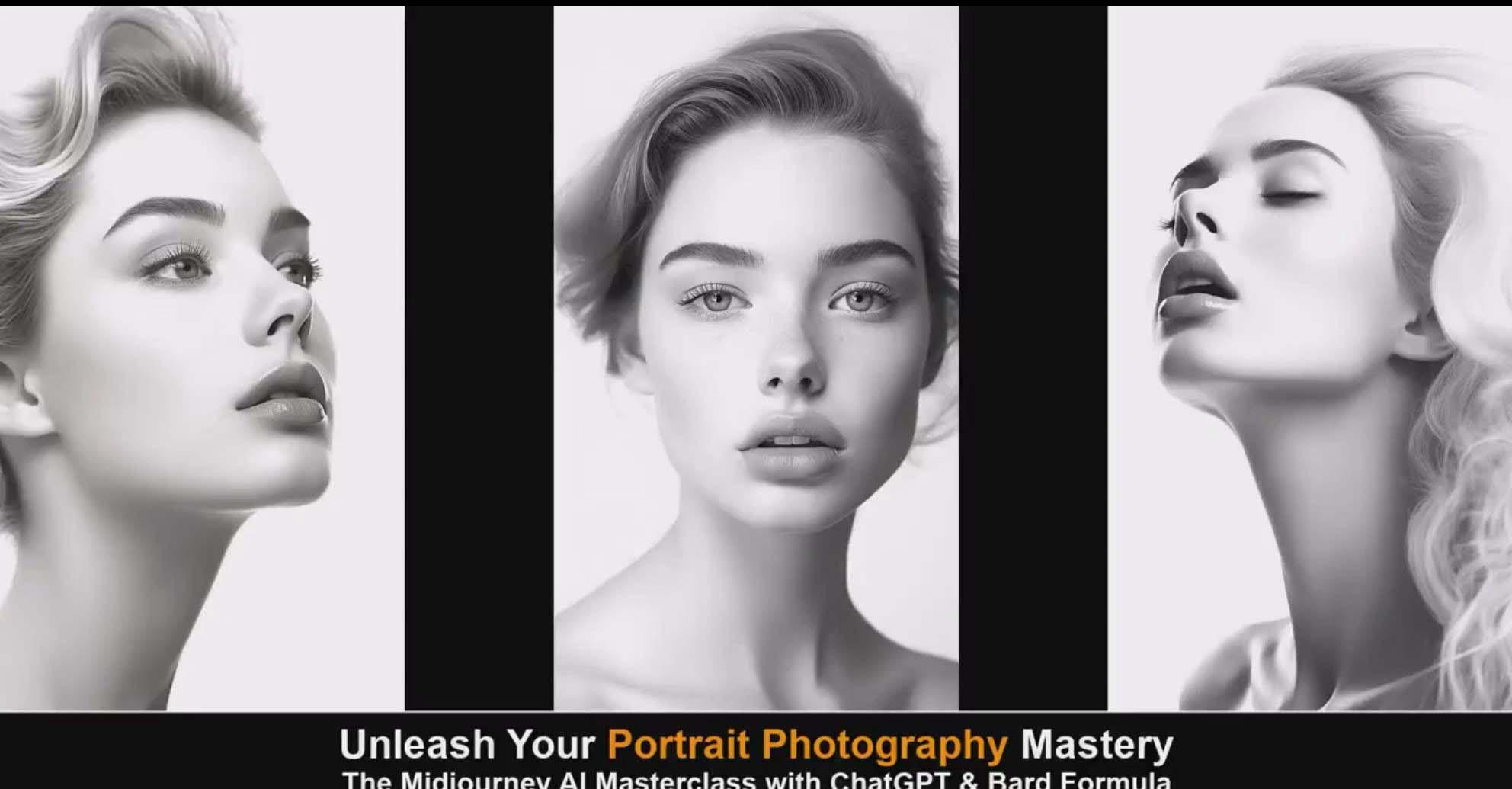 图片[1]-(9312期)Midjourney v5 ChatGPT 和 Bard AI人工智能人像摄影大师班-15节-中英字幕-九洲网