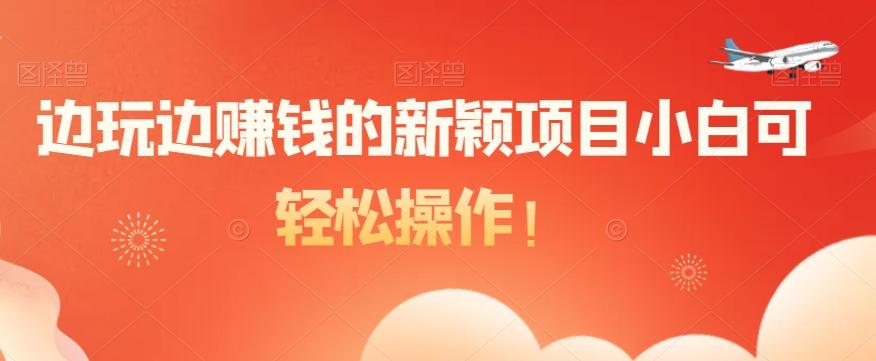 边玩边赚钱的新颖项目小白可轻松操作！-九洲网