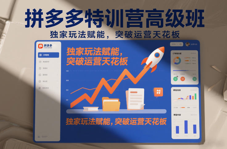 拼多多特训营高阶班，独家玩法赋能，突破运营天花板（更新26年3月）-九洲网