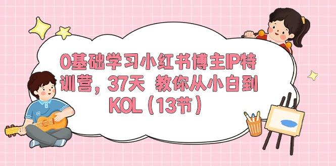 0基础学习小红书博主IP特训营，37天 教你从小白到KOL(13节-九洲网