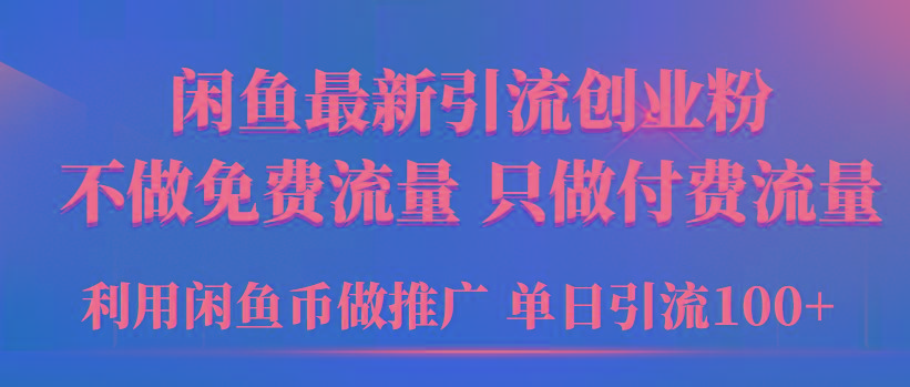 (9584期)2024年闲鱼币推广引流创业粉，不做免费流量，只做付费流量，单日引流100+-九洲网
